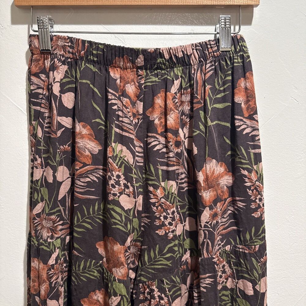 Natural Life Brown Floral Palazzo Pants Women's Size Medium - Picture 6 of 12